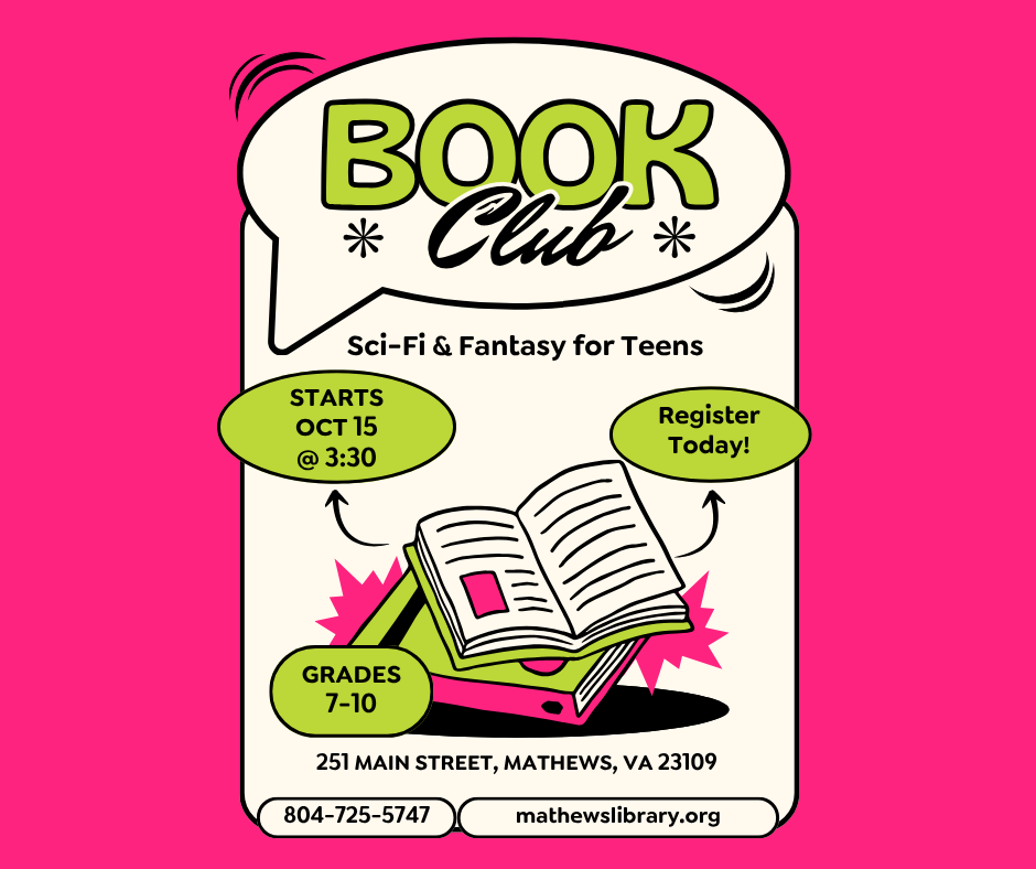 Teen Book Club 2026 Facebook Post