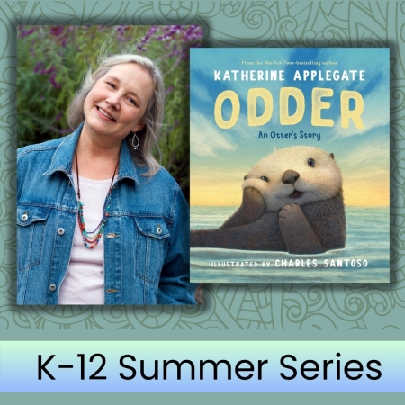 Author Katherine Applegate and her book Odder, An Otter's Story